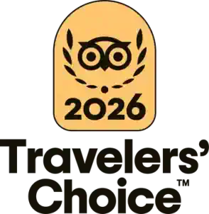 BOTB Badge + Travelers’ Choice Center Aligned Black - L
